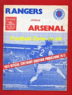 Glasgow Rangers v Arsenal 1973