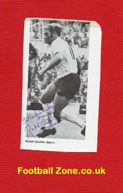 Tottenham Spurs Ralph Coates Autograph Picture