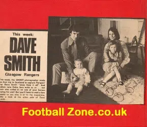 Glasgow Rangers Dave Smith Autograph Picture