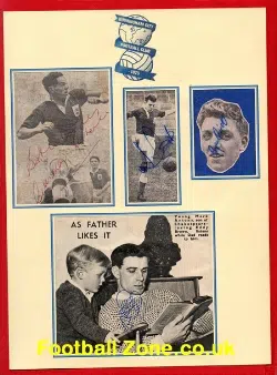 Birmingham City Multi Autographs Players Pictures 1950s