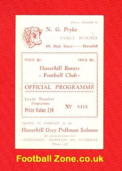 Haverhill Rovers v Stowmarket 1949