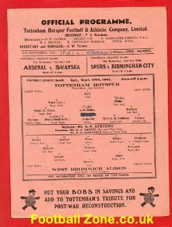 Tottenham Hotspur v WBA 1945