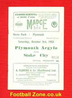 Plymouth Argyle v Stoke City 1953