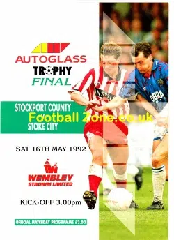 Stoke City v Stockport County 1992 - Autoglass Cup Final
