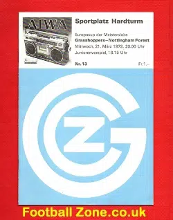 Grasshoppers v Nottingham Forest 1979 – Final