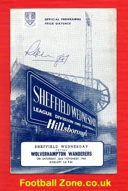 Sheffield United v Wolves 1963 - Autograph