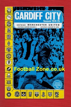 Cardiff City v Manchester United 1974 + League Review Magazine