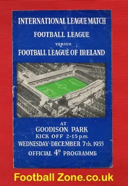 Football League v Irish Football League 1955 - Goodison Park