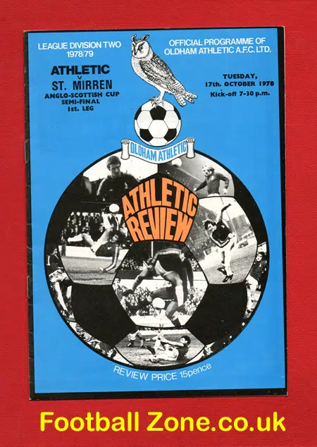 Oldham Athletic v St Mirren 1979 – Anglo Scottish Cup Semi Final