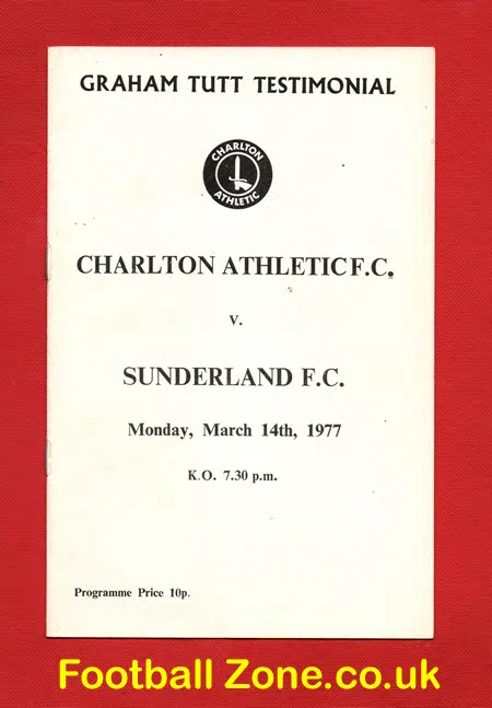 Graham Tutt Testimonial Benefit Match Charlton Athletic 1977