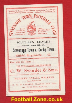 Stevenage Town v Corby Town 1965