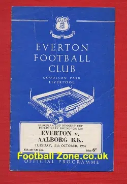 Everton v Aalborg BK 1966 – European Cup Winners Cup