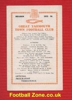 Yarmouth Town v Eynesbury 1955 – Eastern Counties League