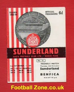 Sunderland v Benfica 1963 – Friendly Match – Eusebio