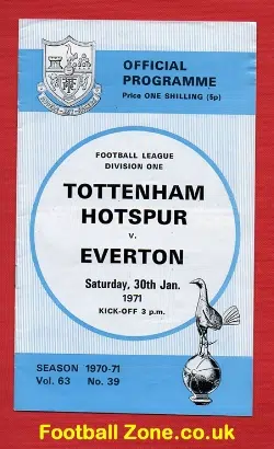 Tottenham Hotspur v Everton 1971 – Signed Beal + Jennings