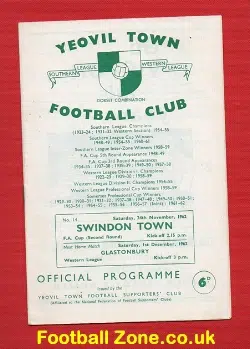 Yeovil Town v Swindon Town 1962