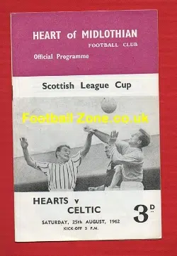 Heart Of Midlothian v Glasgow Celtic 1962