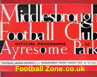 Middlesbrough v Huddersfield Town 1964