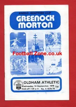 Greenock Morton v Oldham Athletic 1978