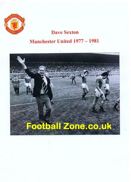 Manchester United Dave Sexton Autograph Signed Picture Manager