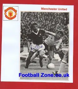 Manchester United Lou Macari Signed Autograph