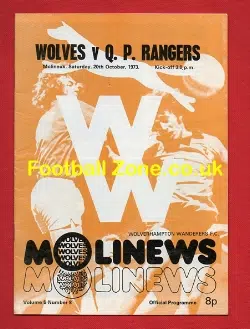 Wolves Wolverhampton v QPR 1973