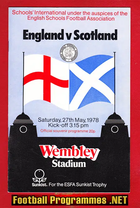 England v Scotland 1978 - Schoolboys at Wembley Malpas