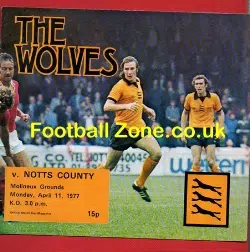 Wolves Wolverhampton v Notts County 1977