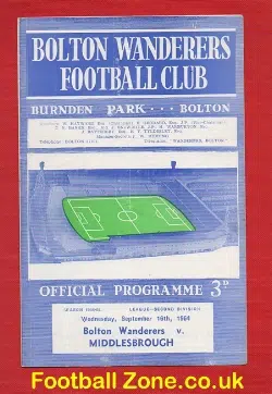 Bolton Wanderers v Middlesbrough 1964