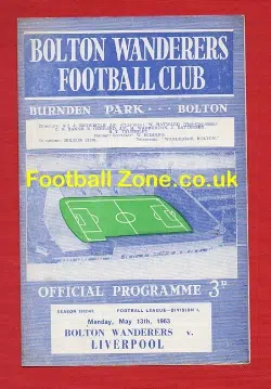 Bolton Wanderers v Liverpool 1963