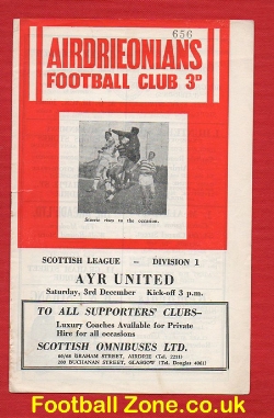 Airdrieonians Airdrie v Ayr United 1950’s ?