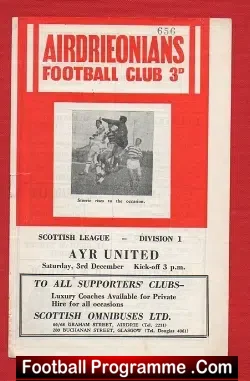 Airdrieonians Airdrie v Ayr United 1950’s ?