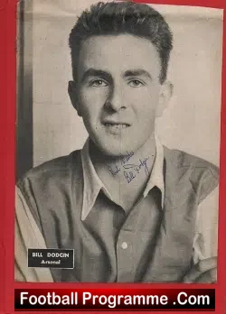 Arsenal Bill Dodgin Autograph Picture - football memorabilia