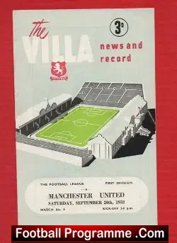Aston Villa v Manchester United 1952