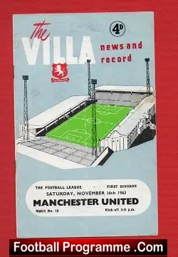 Aston Villa v Manchester United 1963