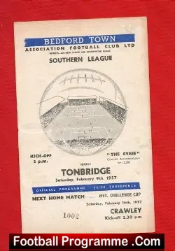 Bedford Town v Tonbridge 1957