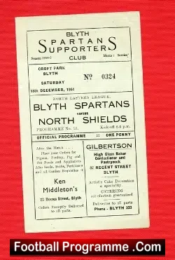 Blyth Spartans v North Shields 1954