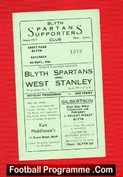 Blyth Spartans v West Stanley 1954