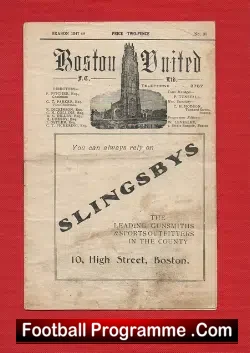 Boston United v Gainsborough 1948