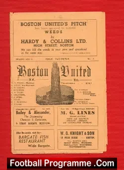 Boston United v South Normanton 1950