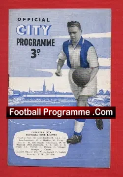Coventry City v Walsall 1955 - Autographed SIGNED - football programme
