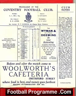 Coventry Rugby v Old Alleynians 1932