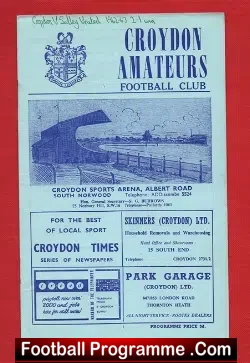 Croydon v Sidley United 1962 – FA Amateur Cup