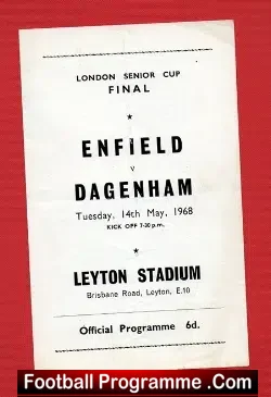 Enfield v Dagenham 1968 – Senior Cup Final