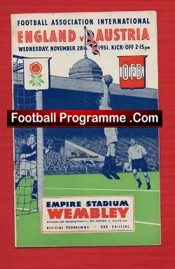 England v Austria 1951