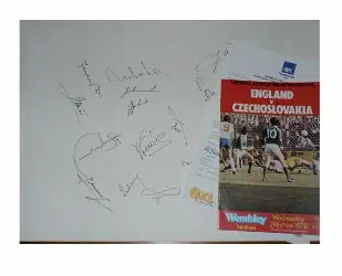 England v Czechoslovakia 1978 – Czech Team Autographed SIGNED