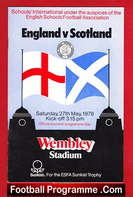 England v Scotland 1978 – Schoolboys at Wembley Malpas