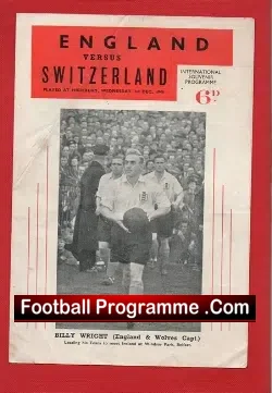 England v Switzerland 1948 – at Arsenal – Pirate