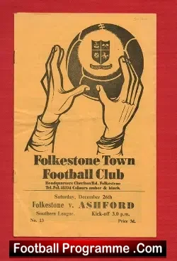 Folkestone Town v Ashford Town 1959