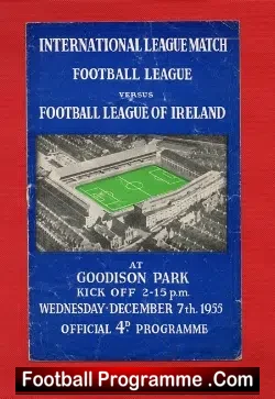 Football League v Irish Football League 1955 – Goodison Park